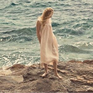 Doen Briony Dress smal Sun Dried Rose Elegant blush crochet lace summer dress